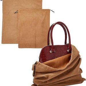 NWT Dark tan cotton dust bags set of two (2) UNBRANDED